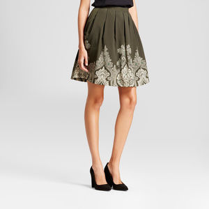 NEW! ISANI Green Paisley Border Printed Skirt